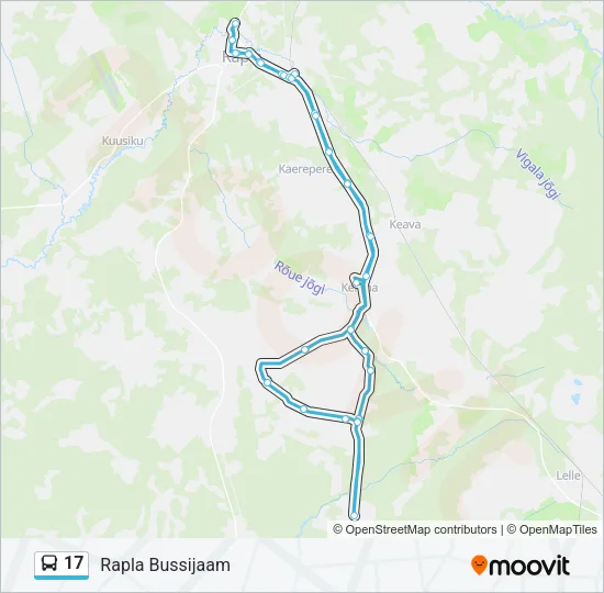 17 Bus Line Map