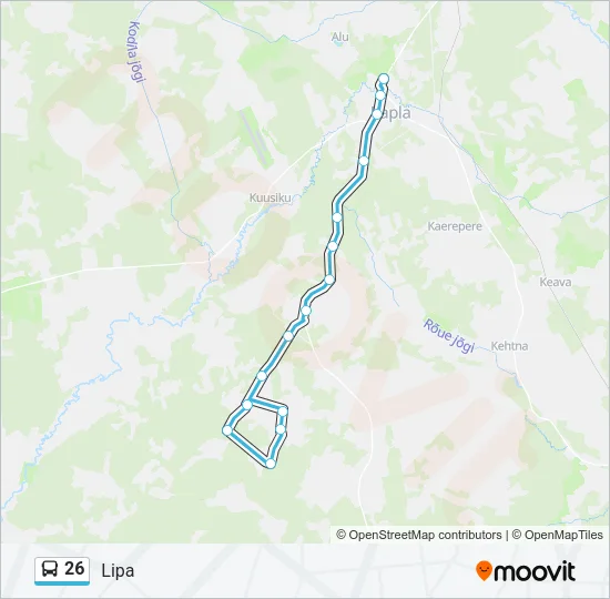 26 Bus Line Map
