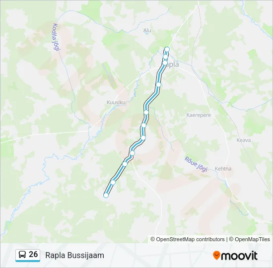 26 Bus Line Map
