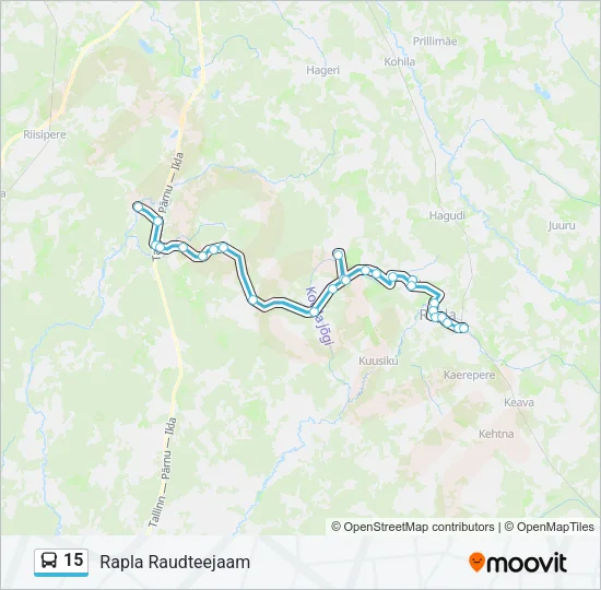 Автобус 15: карта маршрута