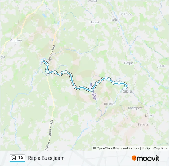 15 Bus Line Map