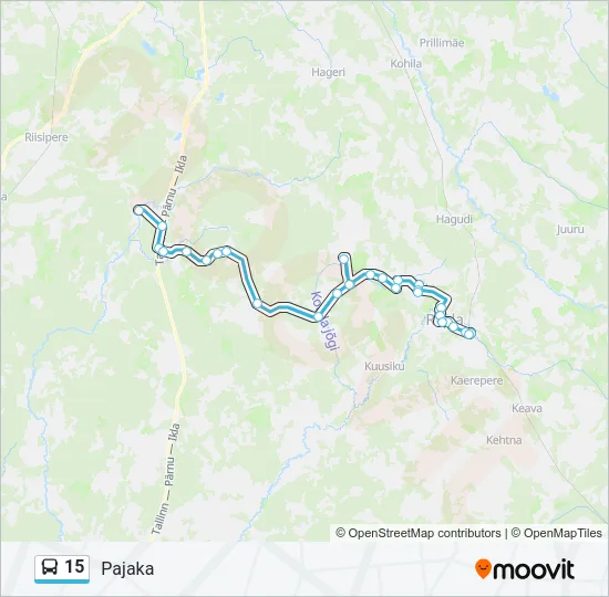 15 Bus Line Map