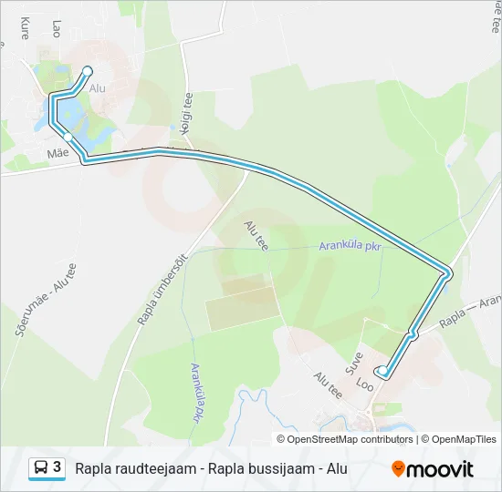 3 Bus Line Map
