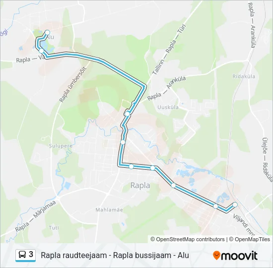 3 Bus Line Map