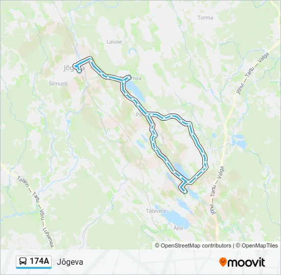 Автобус 174A: карта маршрута