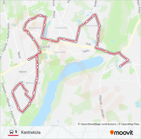 9 Bus Line Map