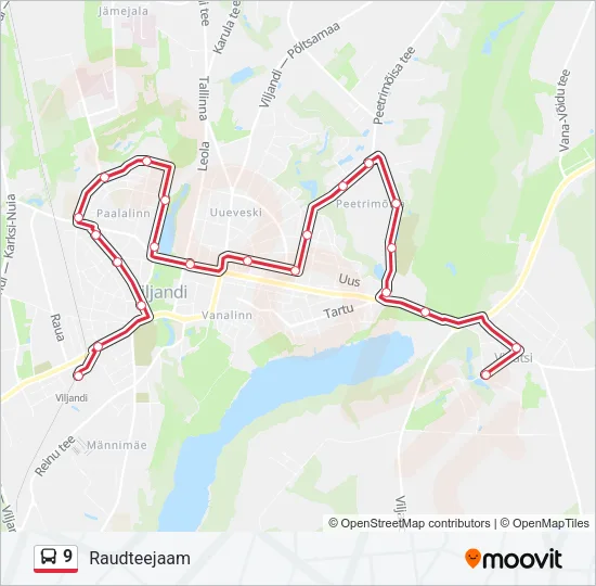 9 Bus Line Map