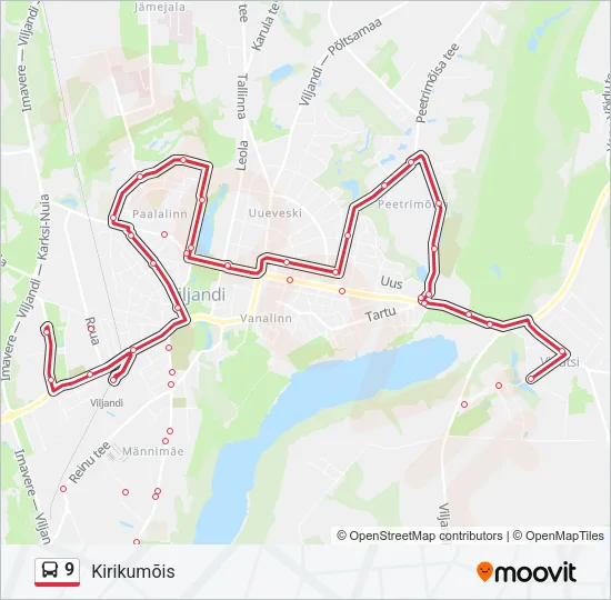 9 Bus Line Map