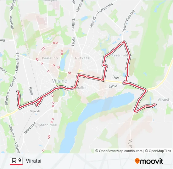 9 Bus Line Map