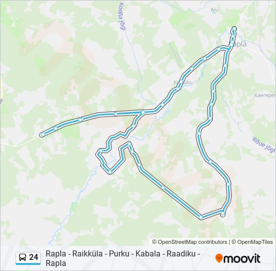 24 bus Line Map