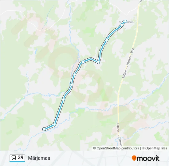 Автобус 39: карта маршрута
