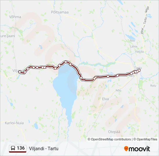 136 Bus Line Map