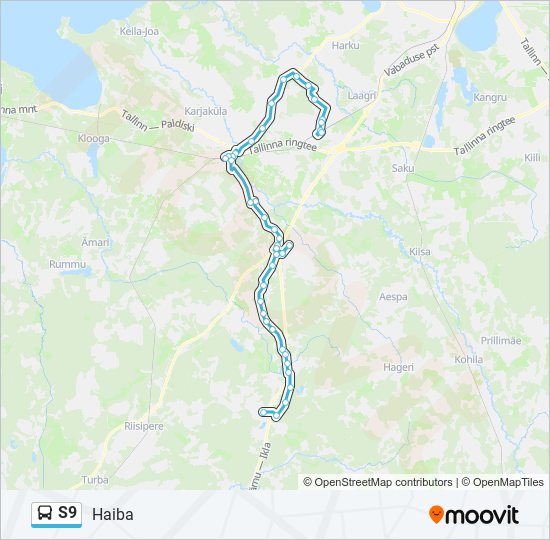 S9 bus Line Map