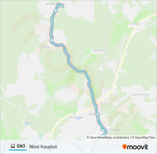 SN3 bus Line Map