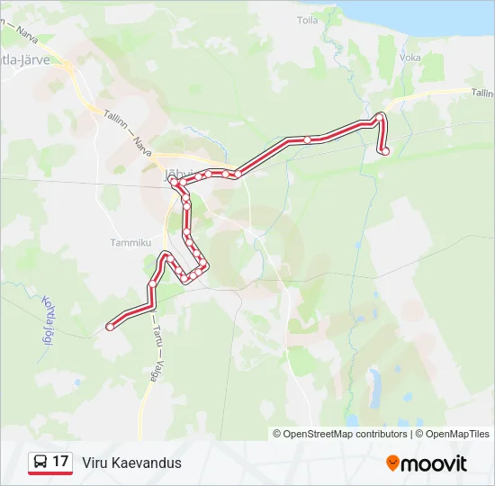 17 Bus Line Map