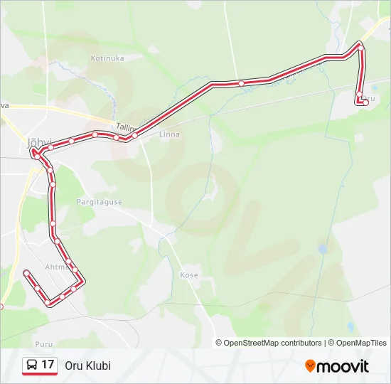 17 Bus Line Map