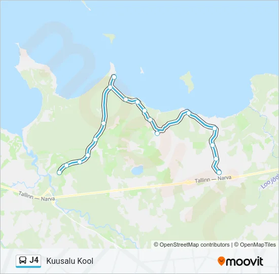 J4 Bus Line Map