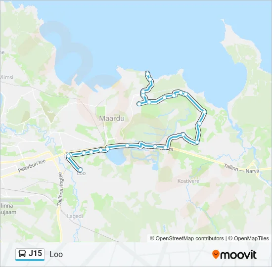 J15 Bus Line Map