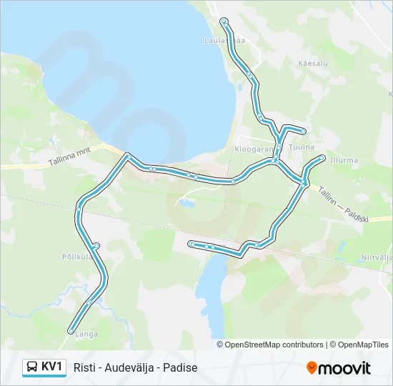 KV1 Bus Line Map