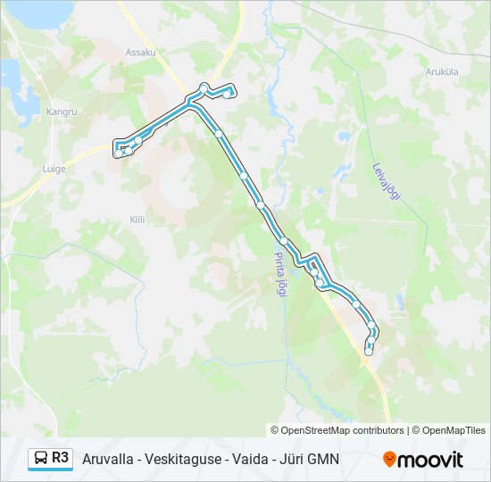 R3 bus Line Map