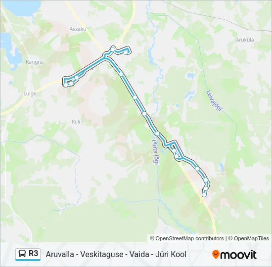 R3 Bus Line Map
