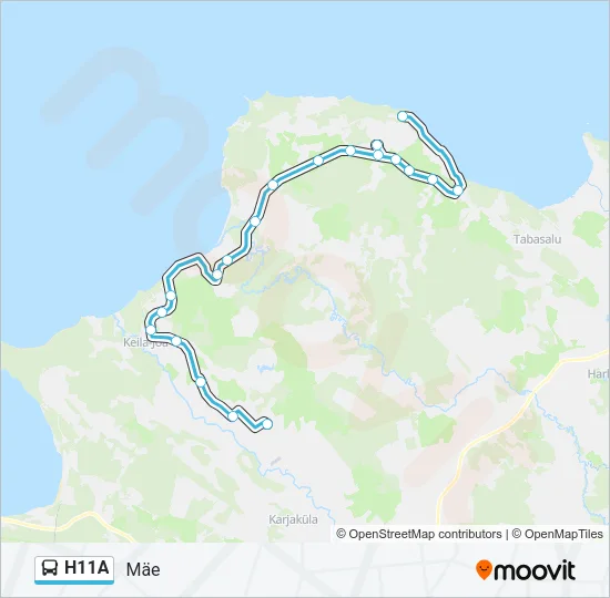 H11A Bus Line Map