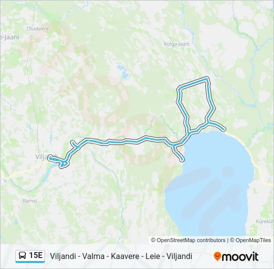 15E Bus Line Map