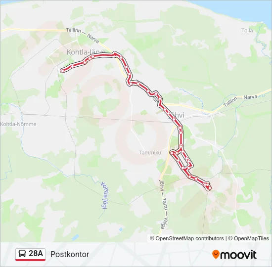 28A Bus Line Map