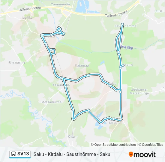 SV13 Bus Line Map