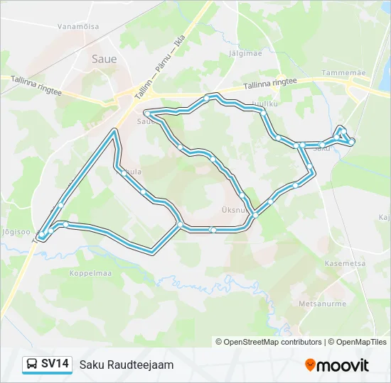 SV14 Bus Line Map