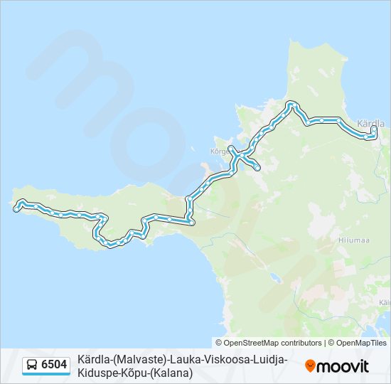 6504 bus Line Map