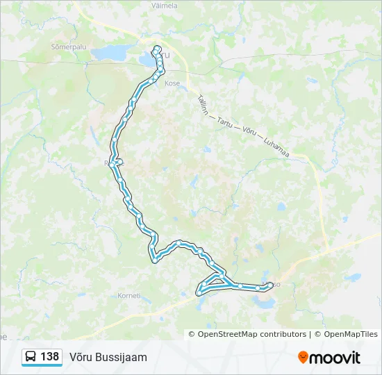 138 Route: Schedules, Stops & Maps - Võru Bussijaam (Updated)