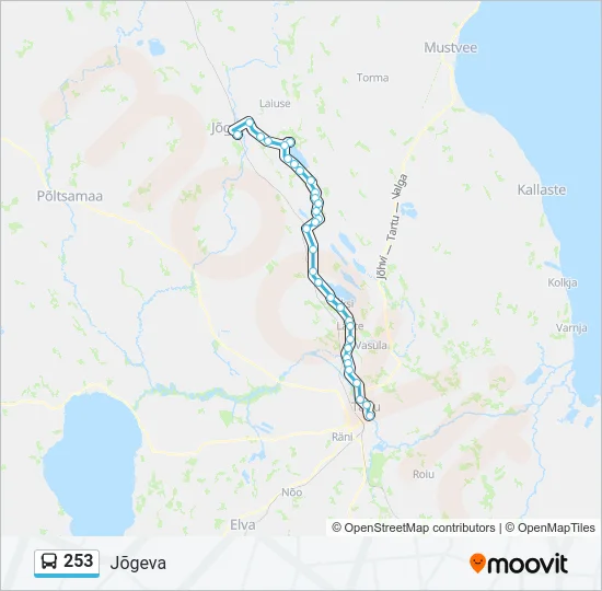 253 Bus Line Map