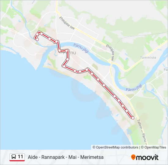 11 Bus Line Map