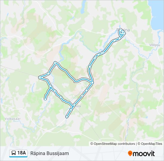 Автобус 18A: карта маршрута