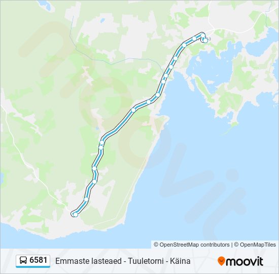 6581 bus Line Map