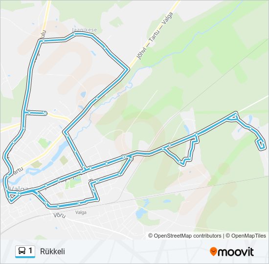 1 bus Line Map