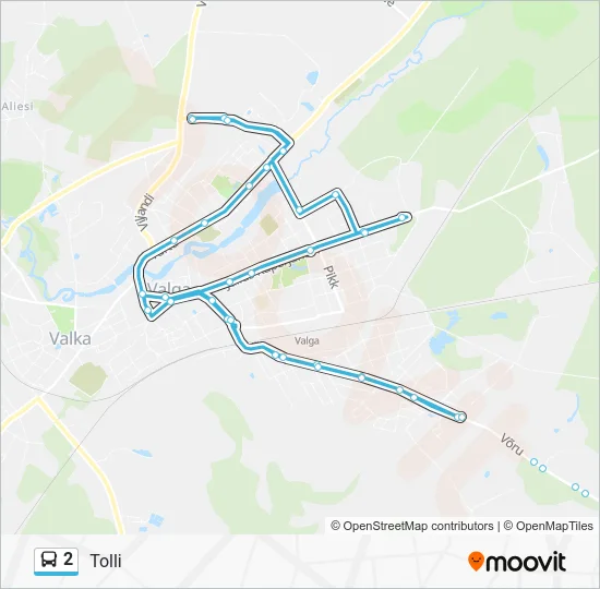 Автобус 2: карта маршрута