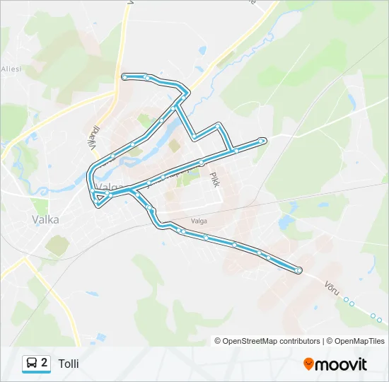 2 Bus Line Map