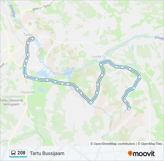  208: карта маршрута