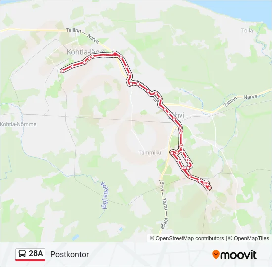 28A Bus Line Map