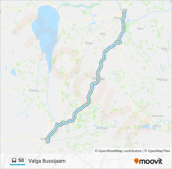 Автобус 50: карта маршрута