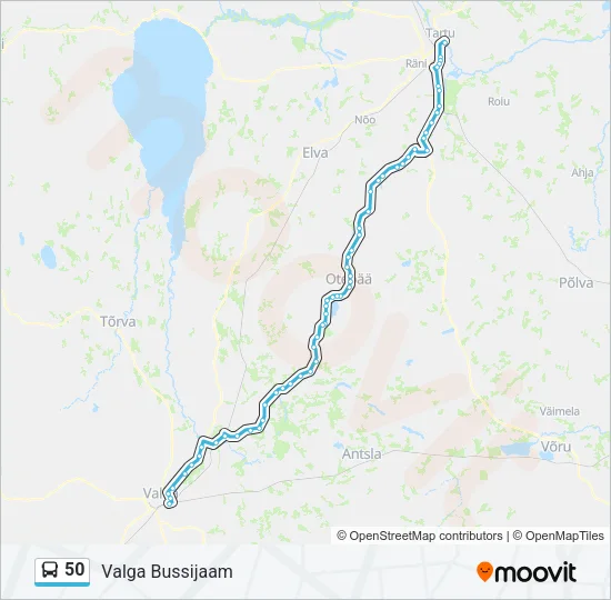 50 Bus Line Map