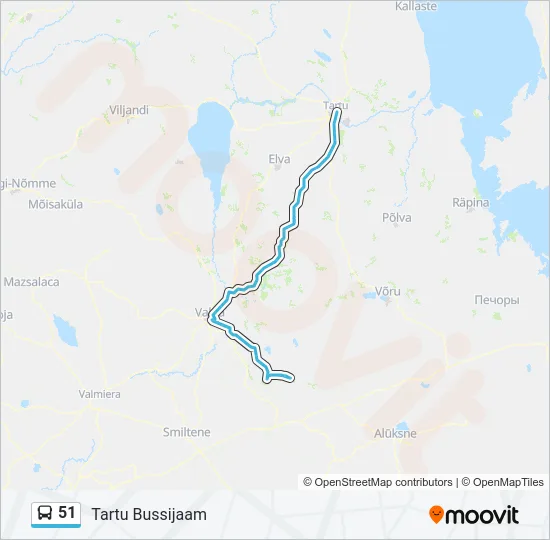 51 Bus Line Map