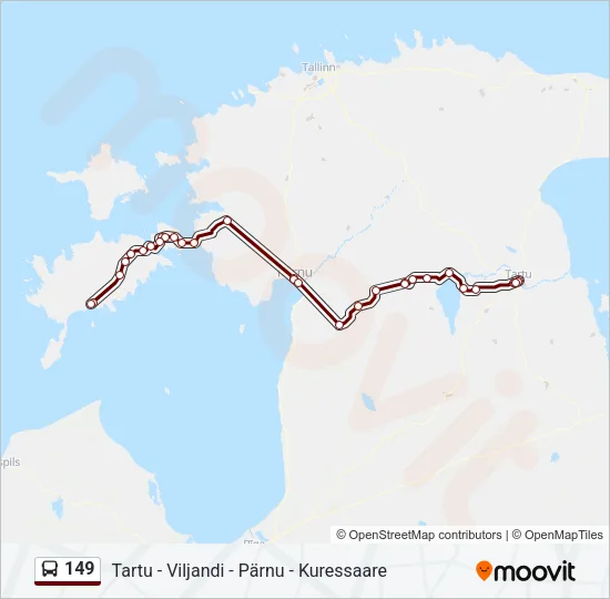 149 Bus Line Map