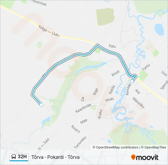 32H Bus Line Map