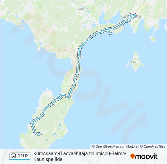 1102 Bus Line Map
