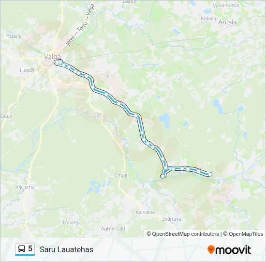 5 Bus Line Map