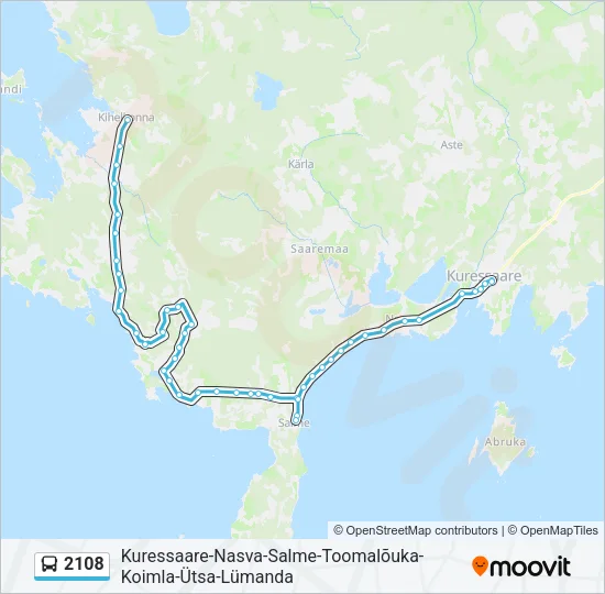 2108 Bus Line Map