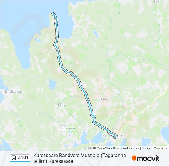 3101 bus Line Map